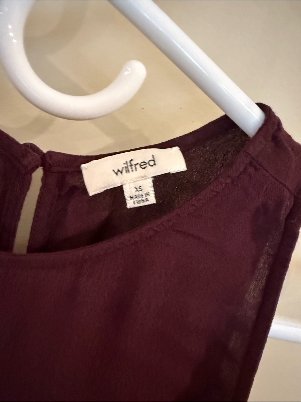 Wilfred Sleeveless Top | Burgundy | XS